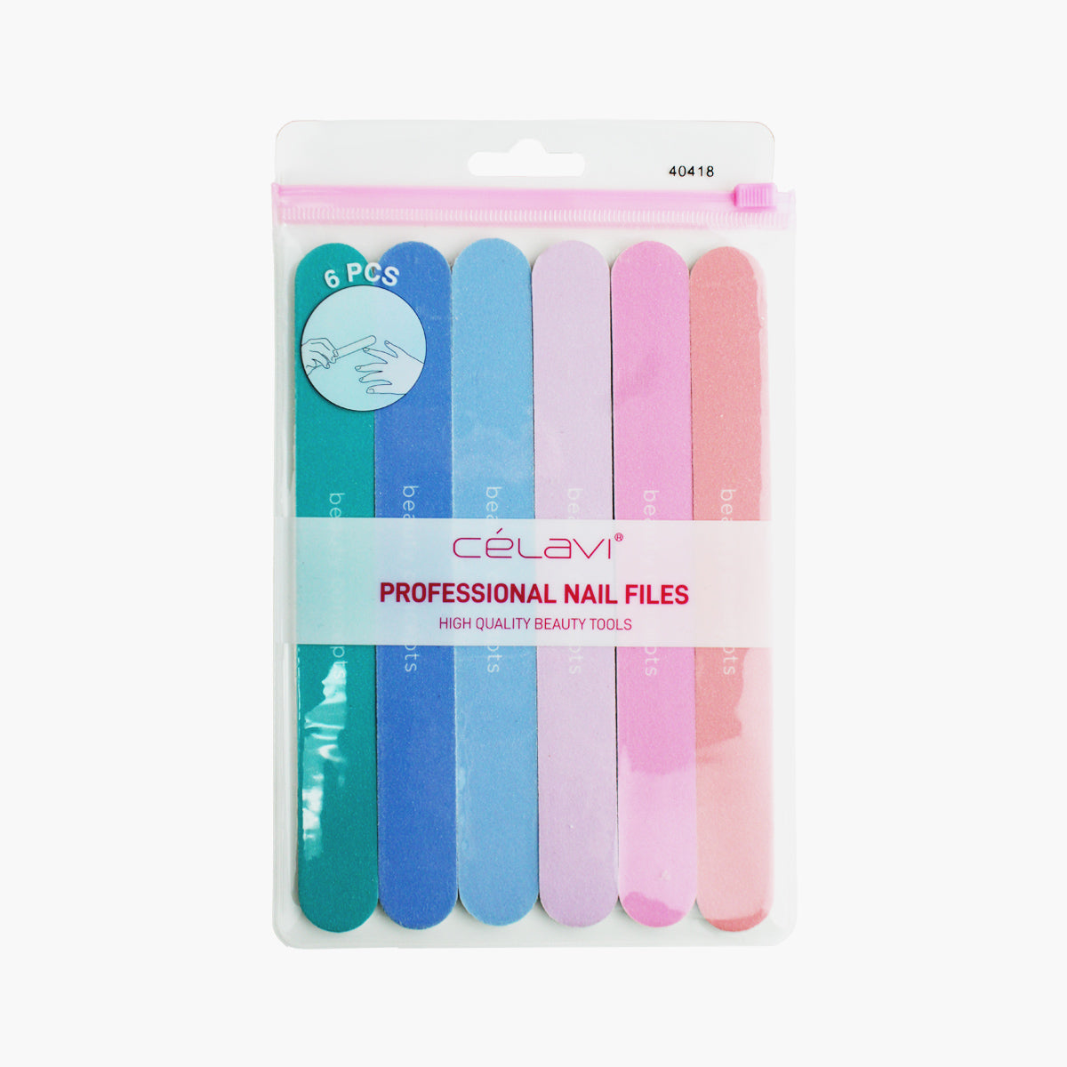 #40418 - 6PC NAIL FILE SET BRIGHT