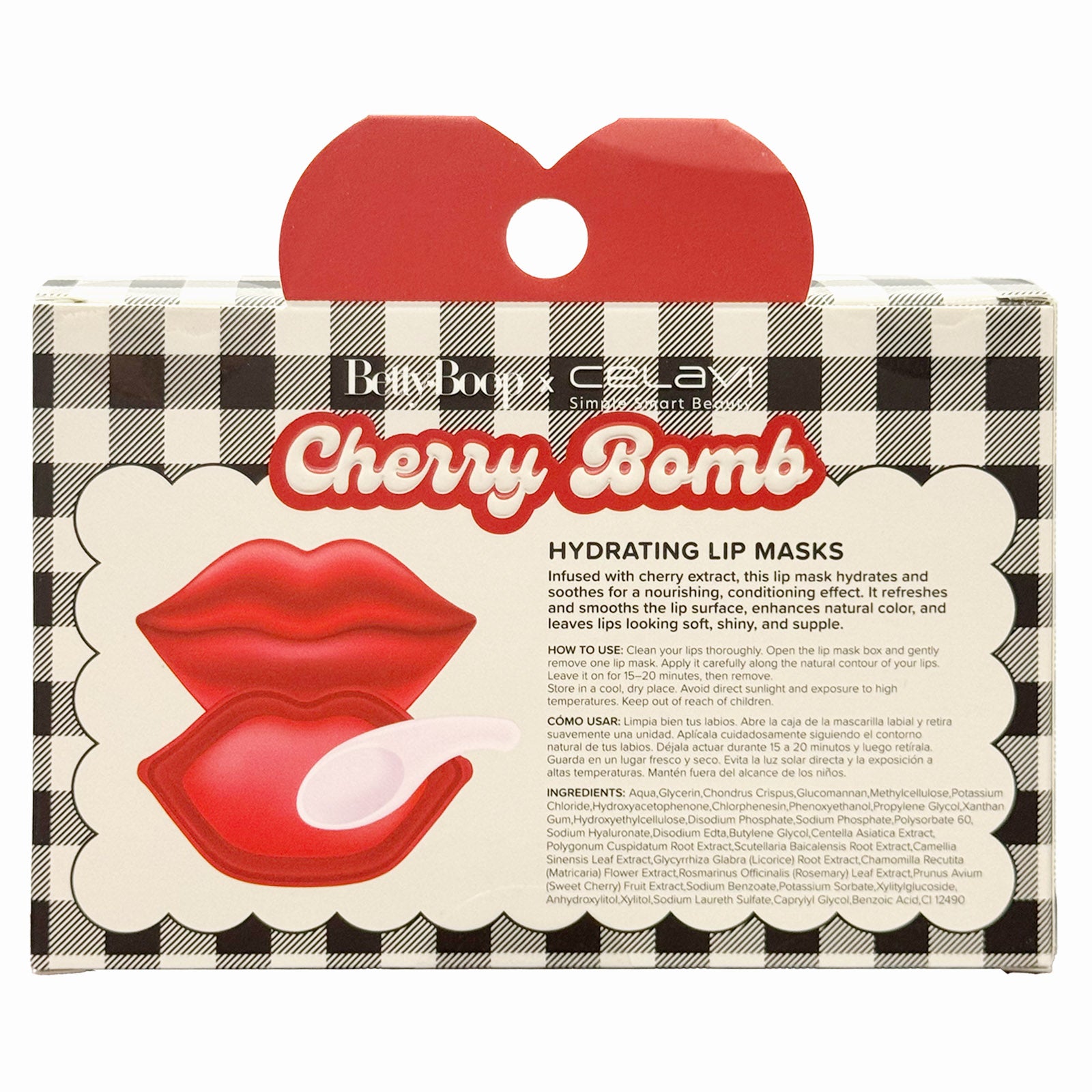 Ross Betty Boop V-Day 20 Piece Hydrogel Lip Mask in Container - Red