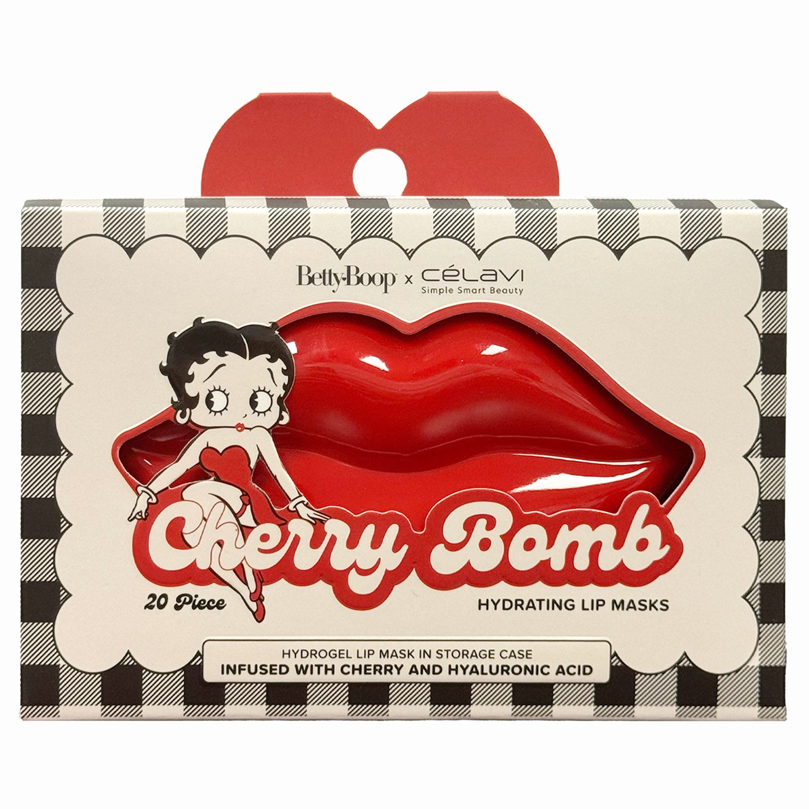 Ross Betty Boop V-Day 20 Piece Hydrogel Lip Mask in Container - Red