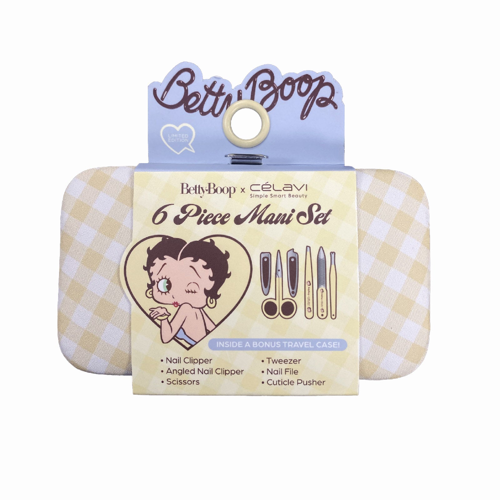 Ross Betty Boop 6 Piece Mani Set in Travel Case Butter