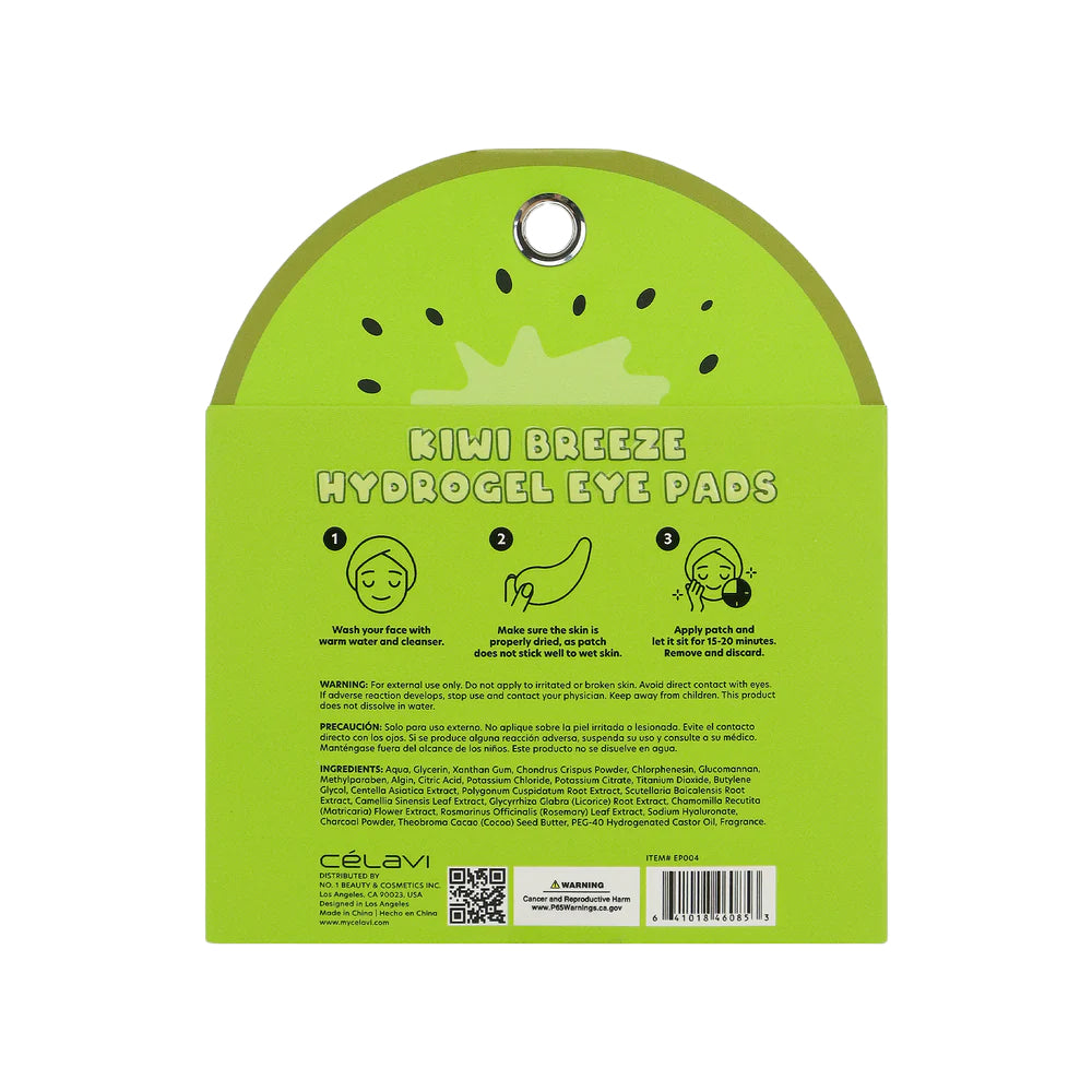 #EP004 - 12 PARES DE ALMOHADILLAS DE HIDROGEL PARA LOS OJOS - KIWI