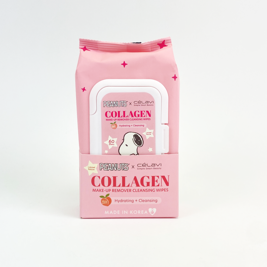PEANUTS COLLAGEN MAKE-UP REMOVER CLEANSING WIPES