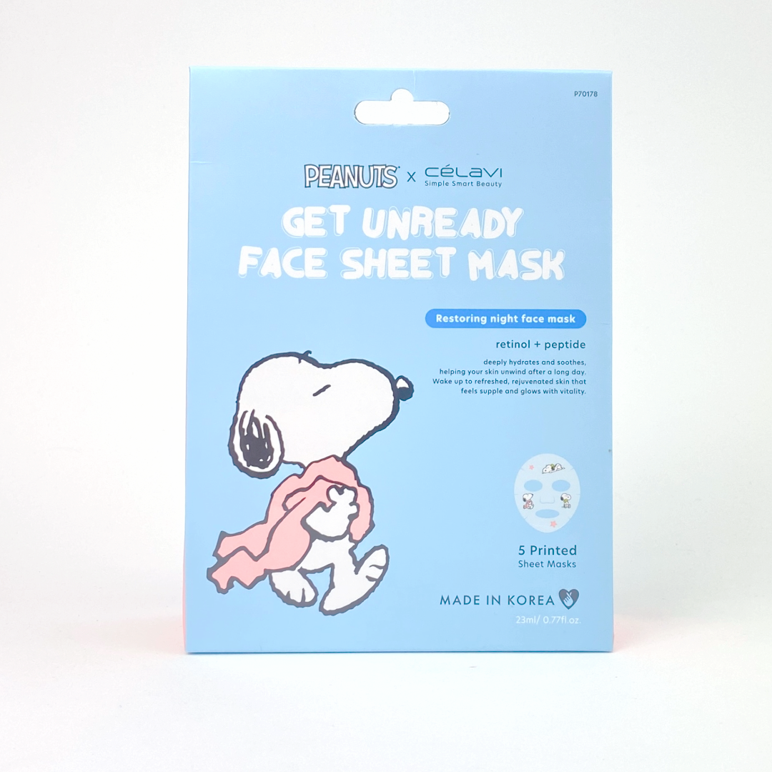 PEANUTS GET UNREADY FACE SHEET MASK