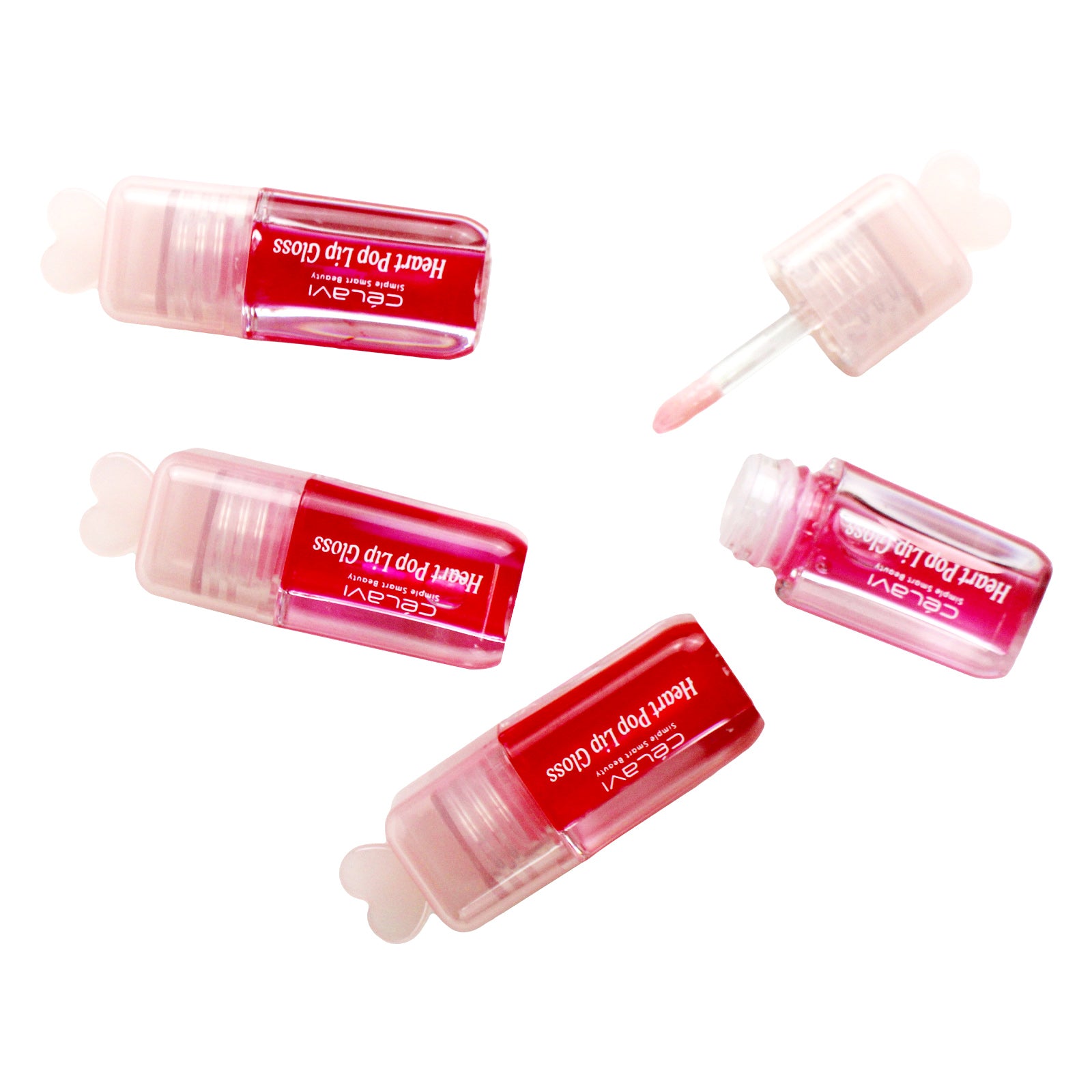 4 PC HEART POP LIP GLOSS SET