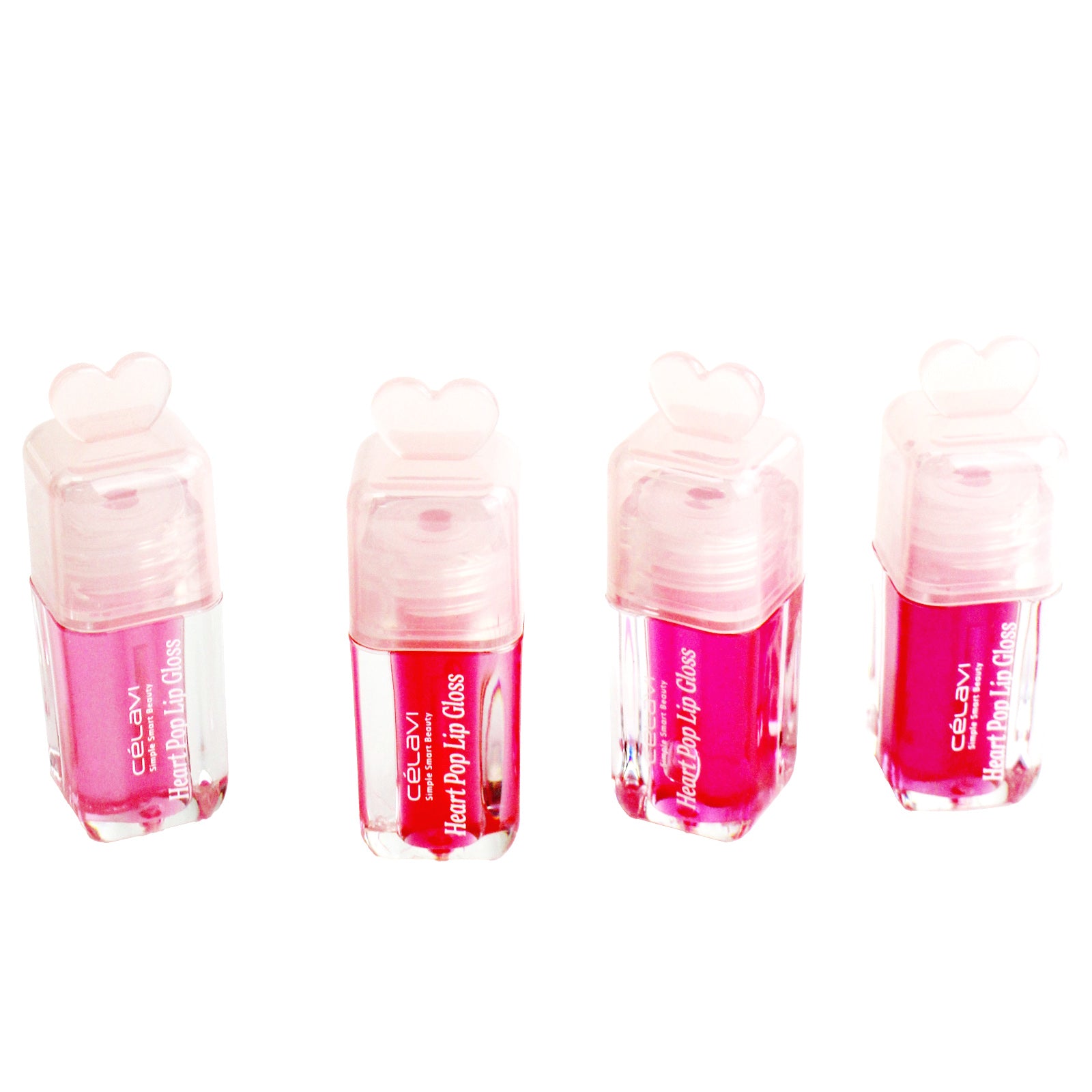 4 PC HEART POP LIP GLOSS SET