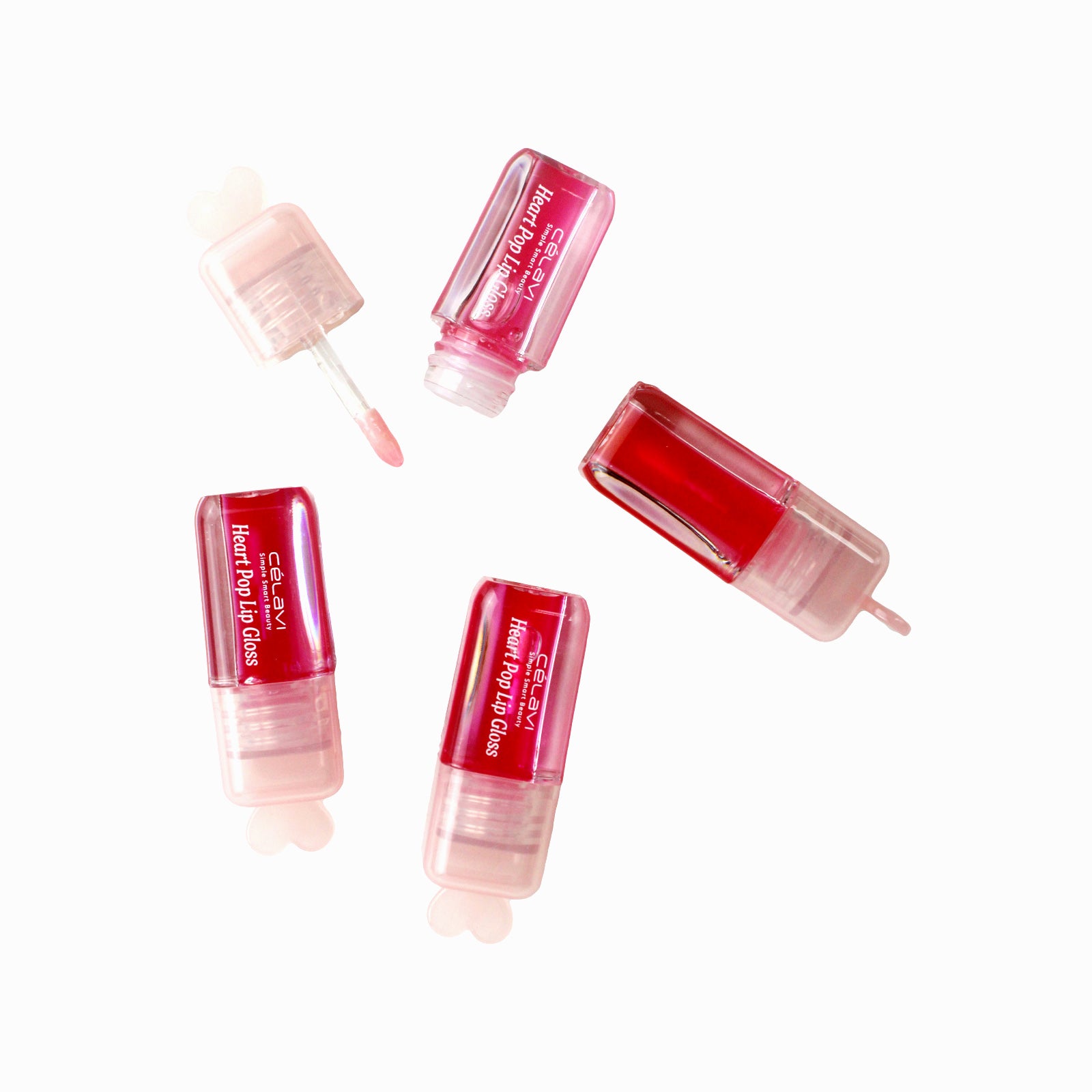 4 PC HEART POP LIP GLOSS SET