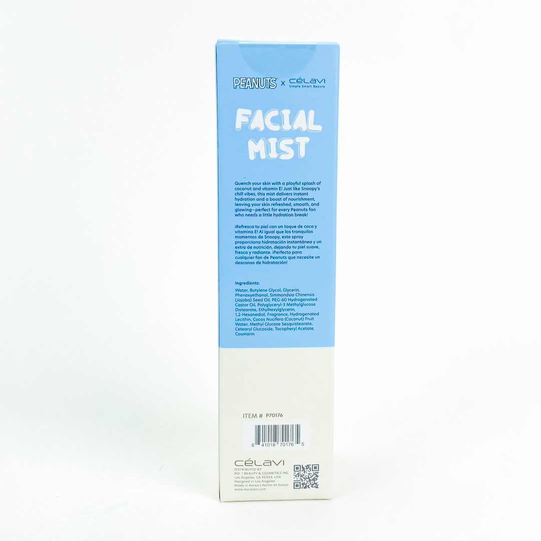 Bruma facial hidratante de coco y cacahuetes