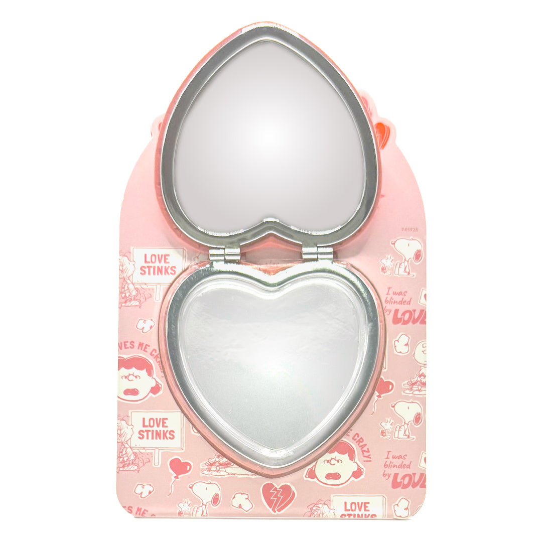#P45928 - ESPEJO COMPACTO DE TACTO SUAVE CON FORMA DE CORAZÓN DE PEANUTS (DÍA DE SAN VALENTÍN)