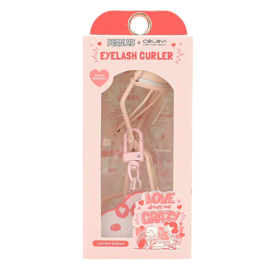 #P45933 - RIZADOR DE PESTAÑAS ROSA PEANUTS CON LLAVERO (DÍA DE SAN VALENTÍN)