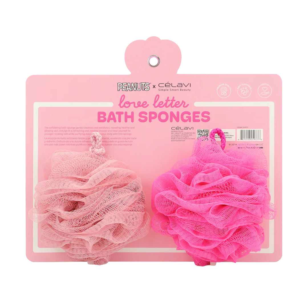 #P45937 - ESPONJAS DE BAÑO DE 2 PIEZAS CON MANÍ (DÍA DE SAN VALENTÍN)