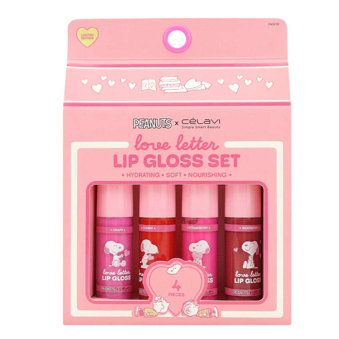 #P45939 - PEANUTS (V-DAY) SET DE 4 BRILLOS DE LABIOS