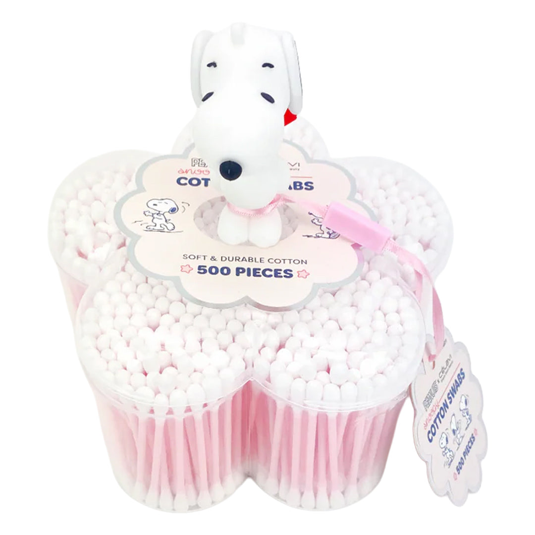 #P46011 - CACAHUETES - 500 HISOPOS DE ALGODÓN EN RECIPIENTE DE ACRÍLICO