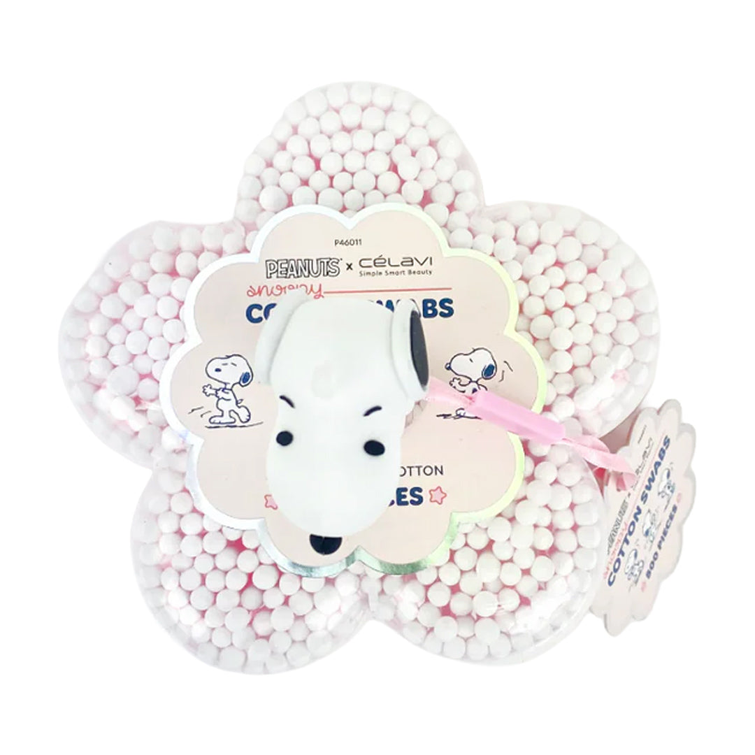 #P46011 - CACAHUETES - 500 HISOPOS DE ALGODÓN EN RECIPIENTE DE ACRÍLICO