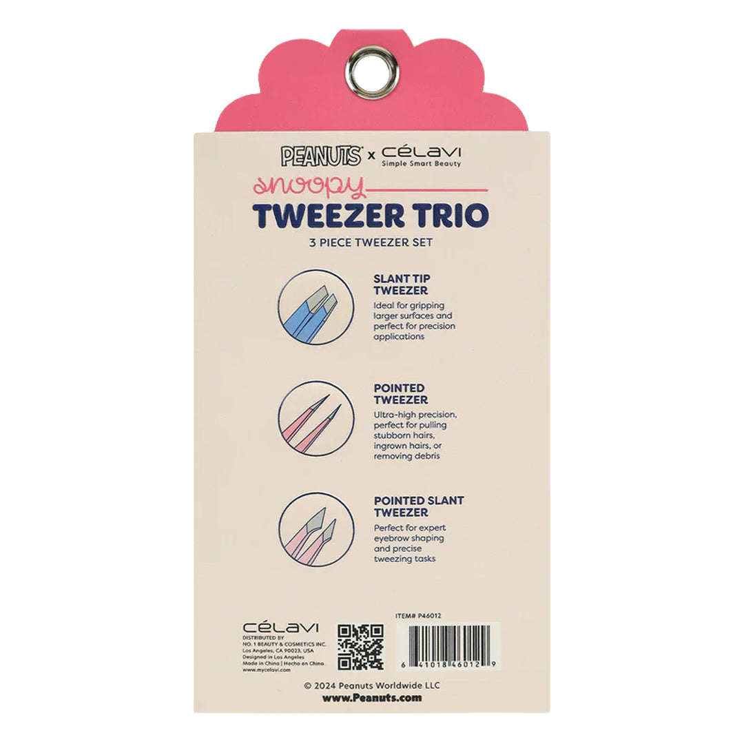 PEANUTS 3PC TWEEZER SET