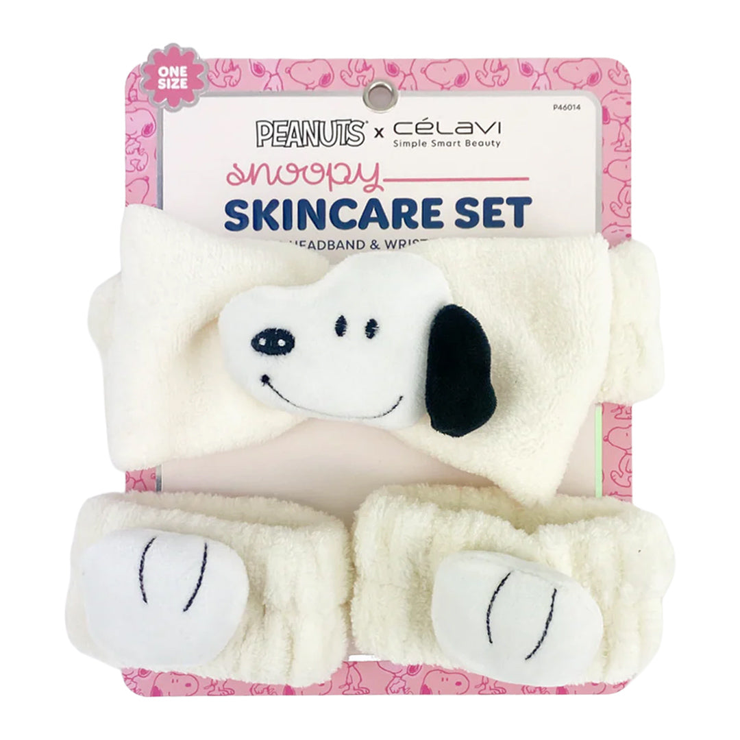PEANUTS - WHITE SPA HEADBAND WITH WRISTBANDS