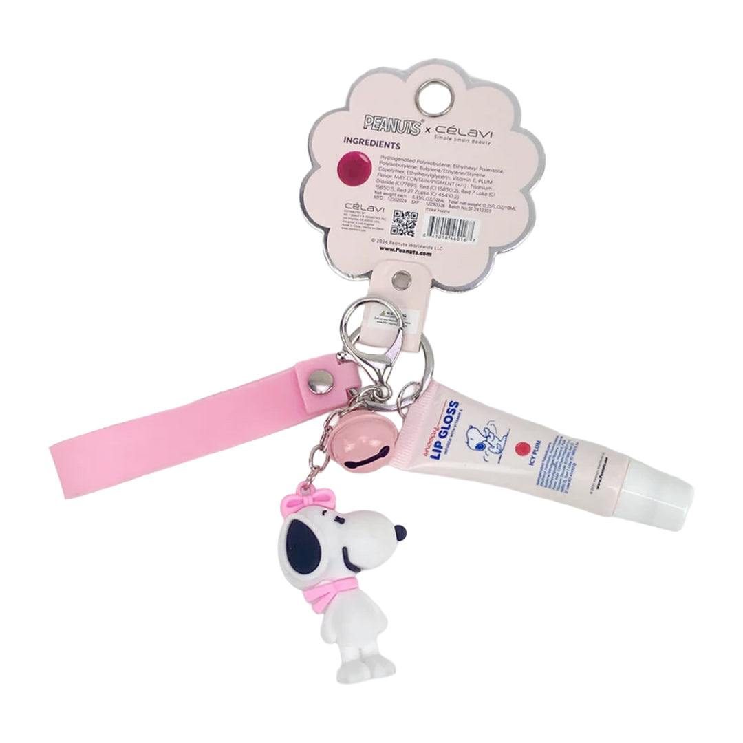 #P46016 - PEANUTS - BRILLO DE LABIOS CON LLAVERO