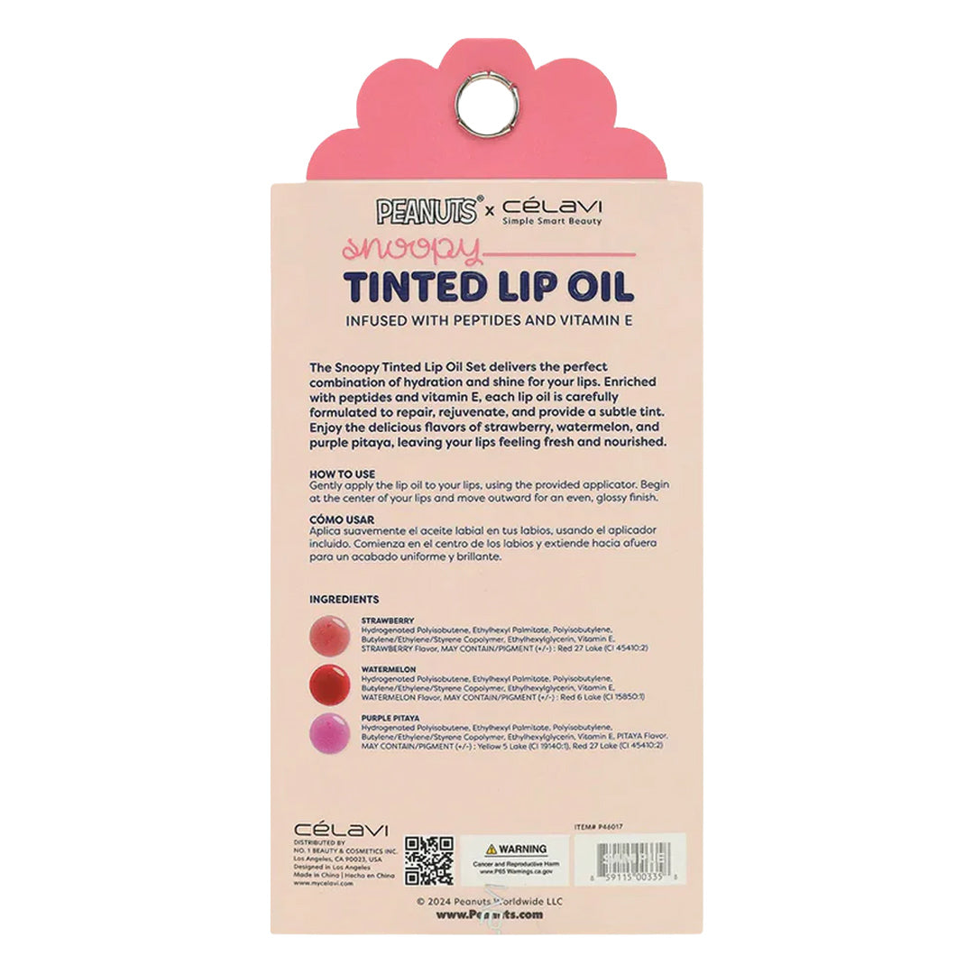 PEANUTS 3PC TINTED LIP OILS