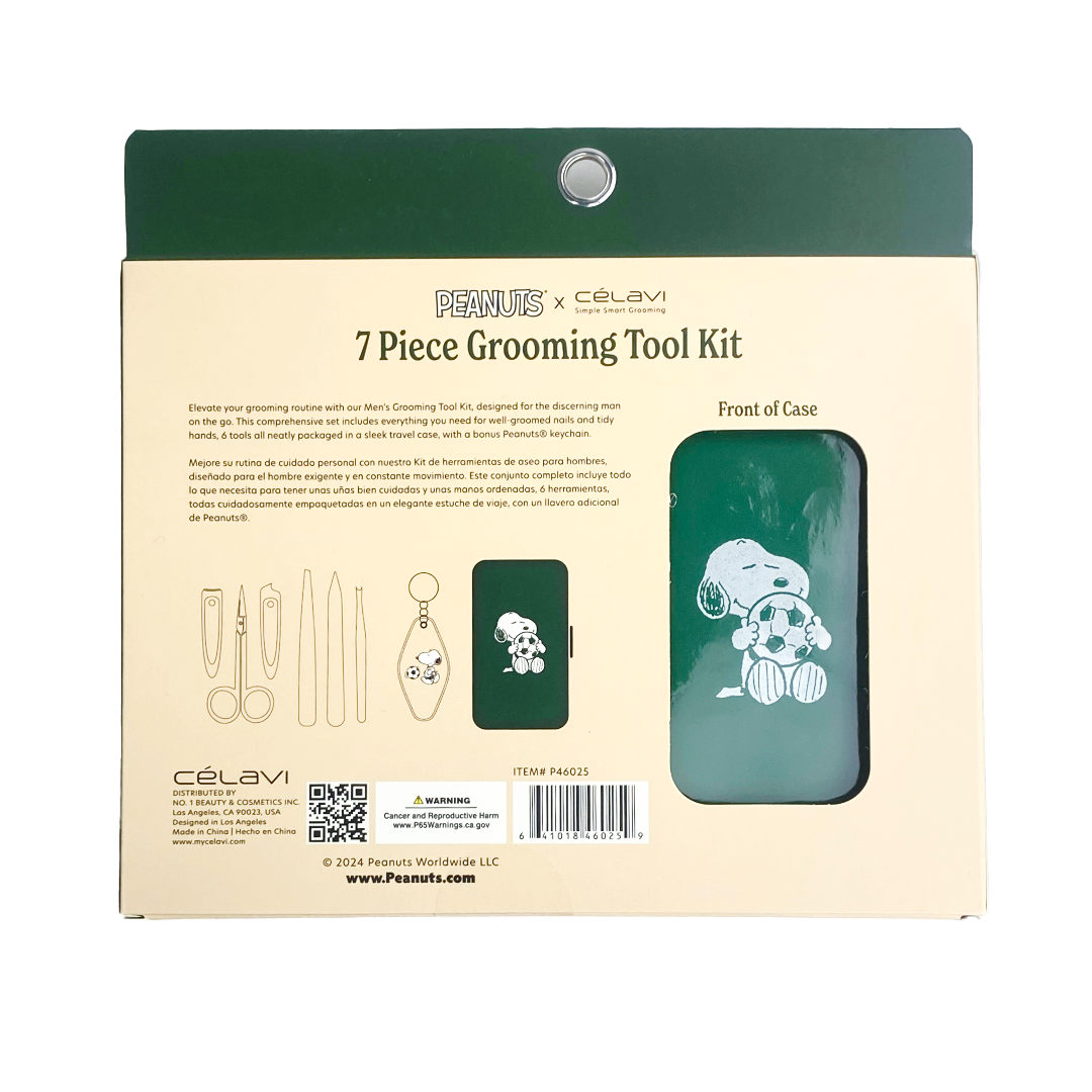 PEANUTS 7 PIECE GROOMING TOOL KIT + KEYCHAIN