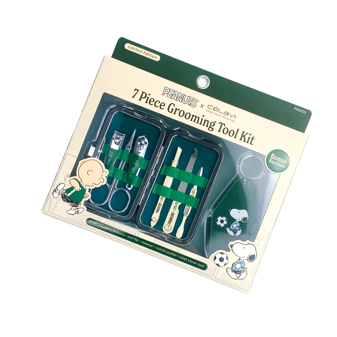 PEANUTS 7 PIECE GROOMING TOOL KIT + KEYCHAIN
