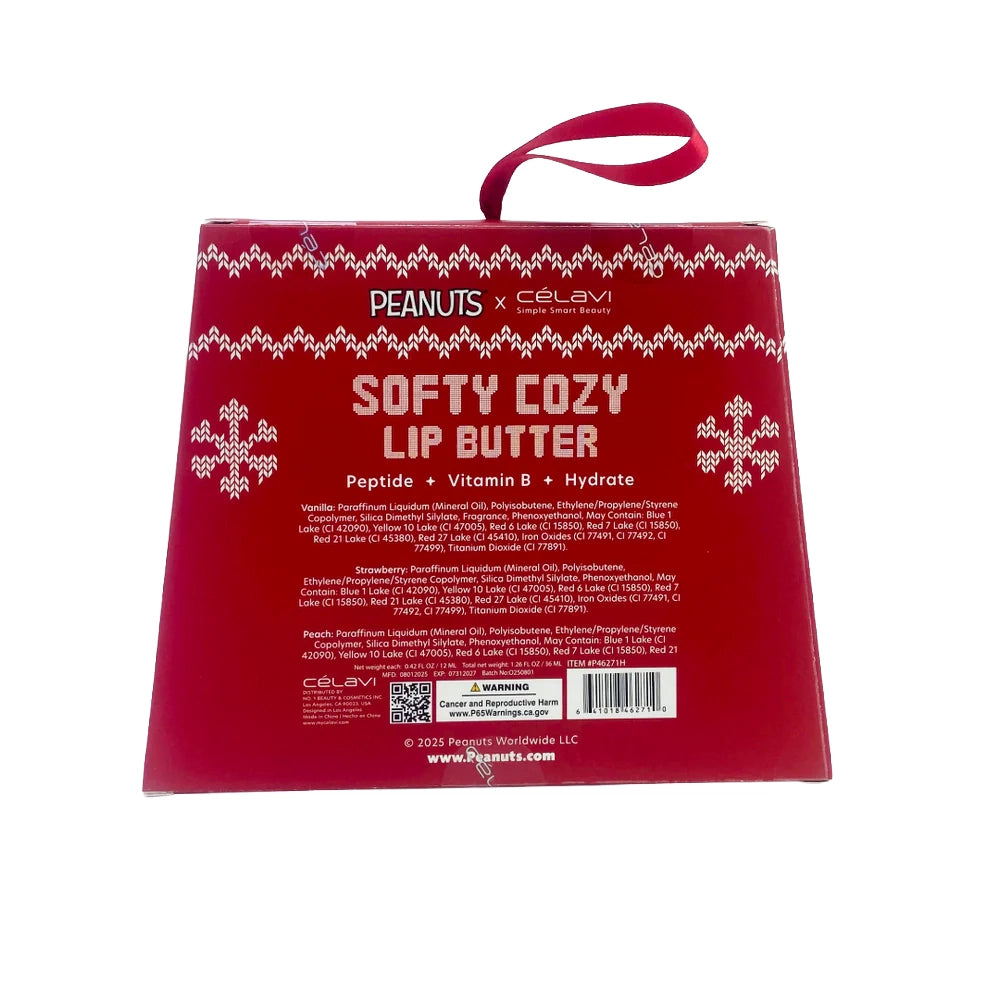 PEANUTS SOFTY COZY LIP BUTTER 3PC