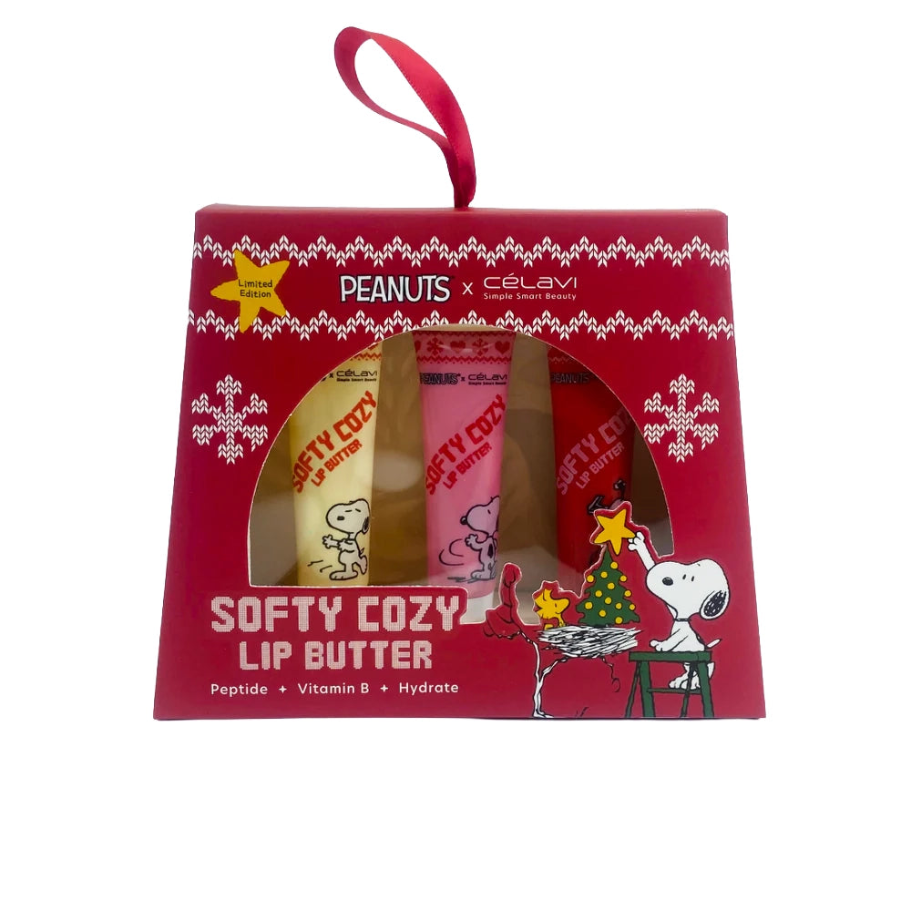 PEANUTS SOFTY COZY LIP BUTTER 3PC