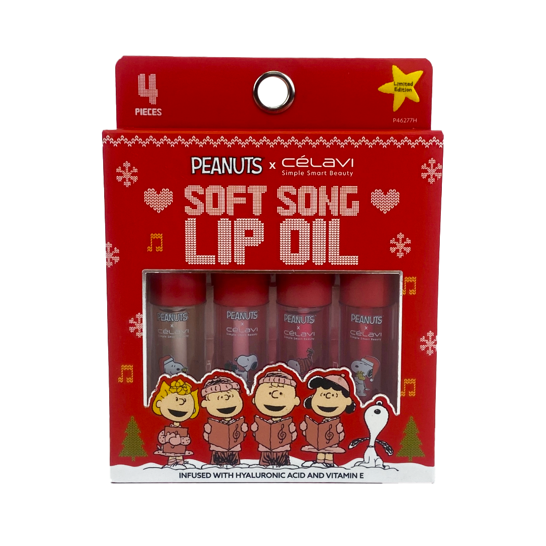 Peanuts Holiday 4 Piece Lip Oil