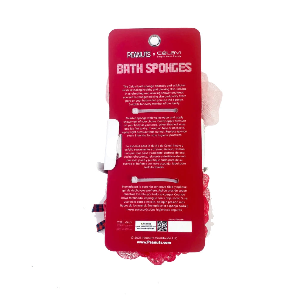 Peanuts Holiday 2 Piece Bath Sponge