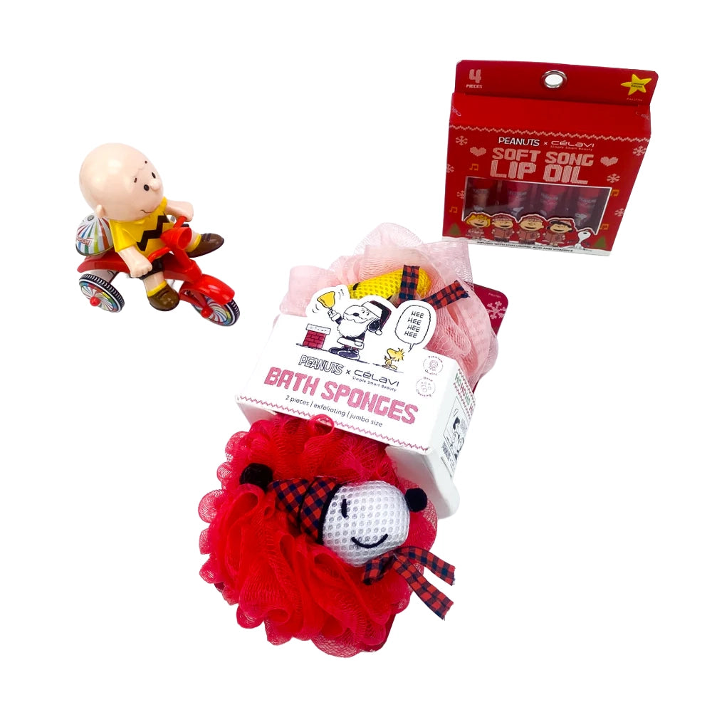 Peanuts Holiday 2 Piece Bath Sponge