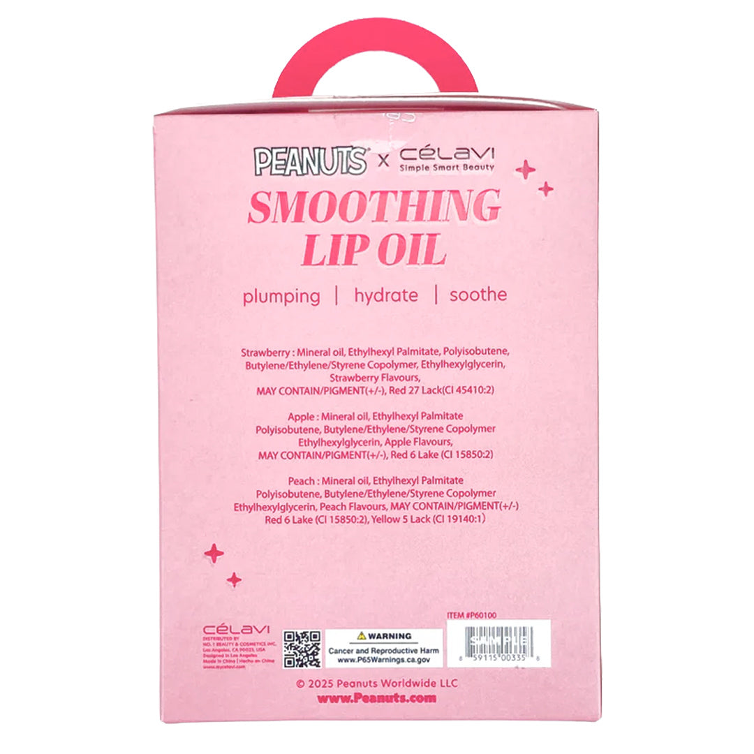 #P60100 - PEANUTS - ACEITE DE LABIOS 3 PIEZAS