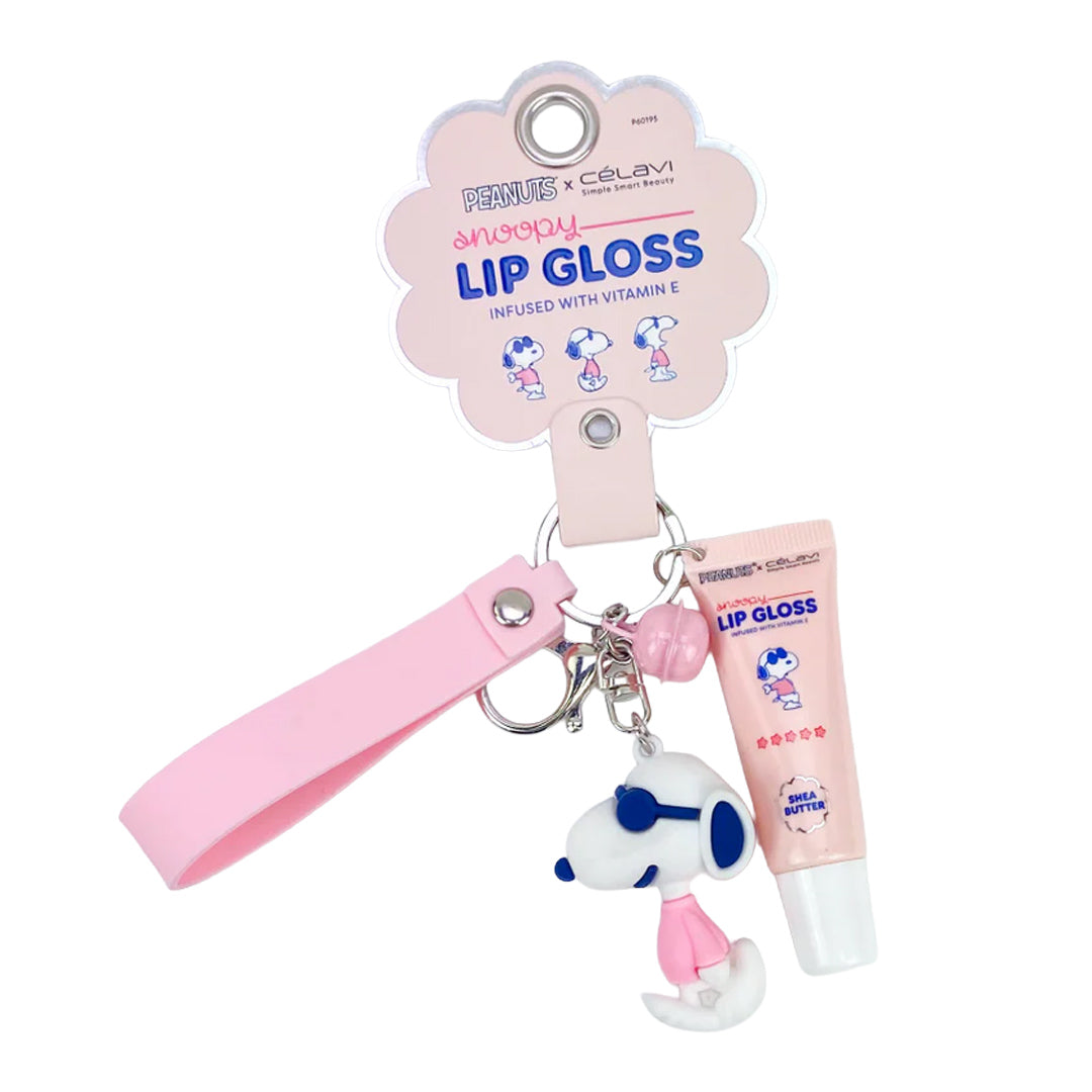 Celavi Peanuts Everyday Single Piece Lip Gloss Keychain