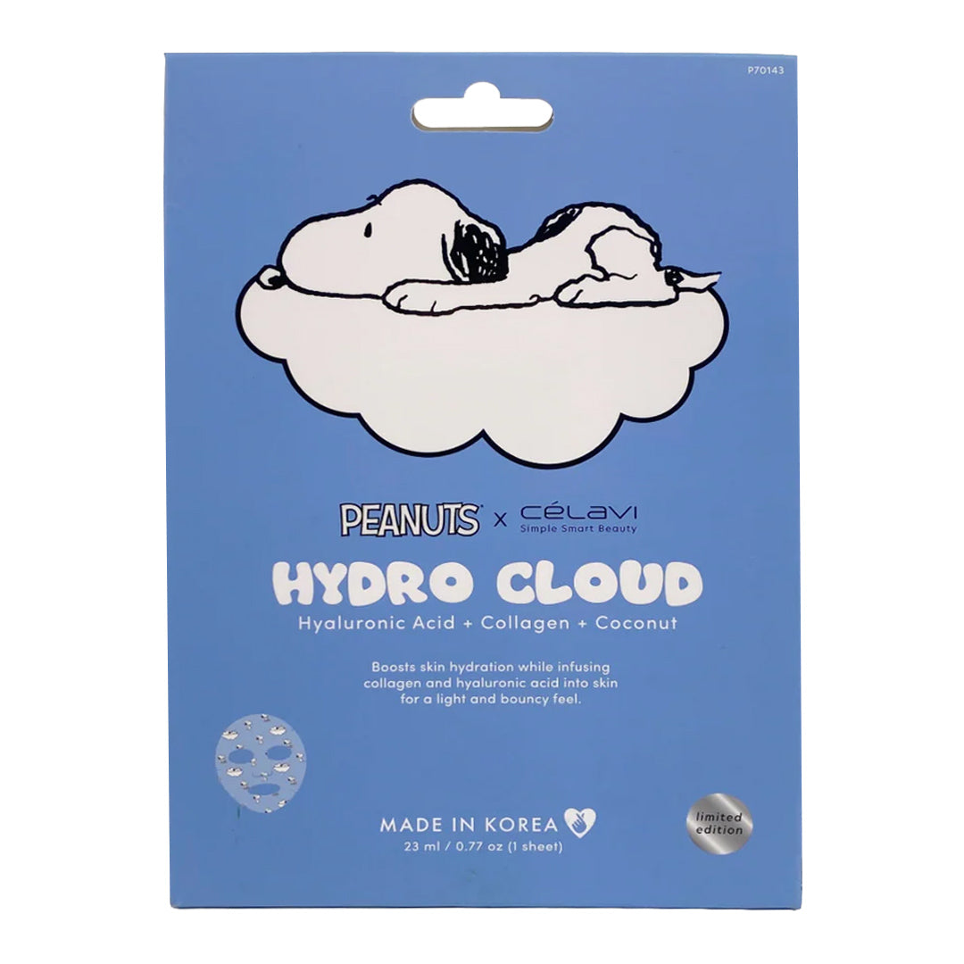 PEANUTS PRINTED SHEET MASK - HYALURONIC ACID + COLLAGEN + COCONUT