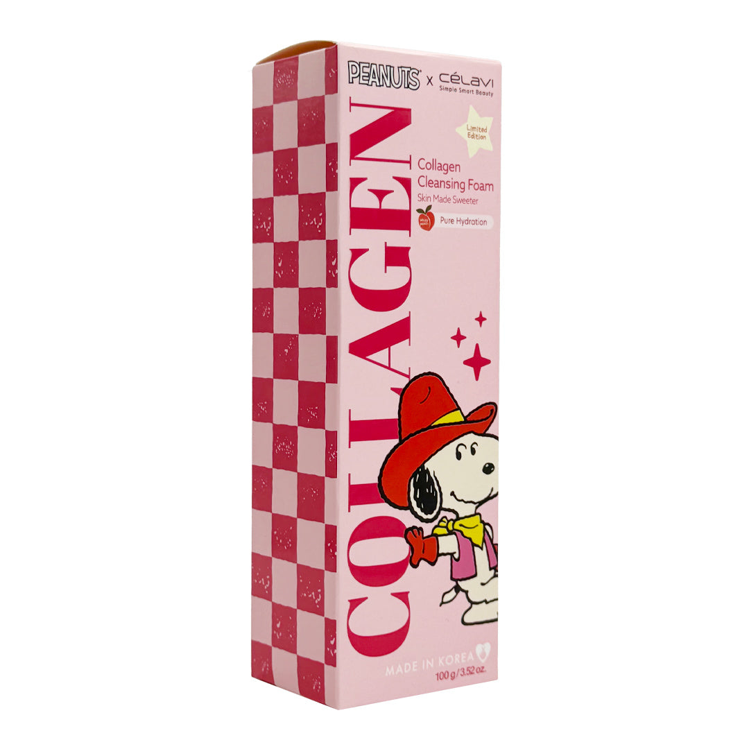 PEANUTS - 1PC COLLAGEN CLEANSING FOAM_WHITE PEACH 100g