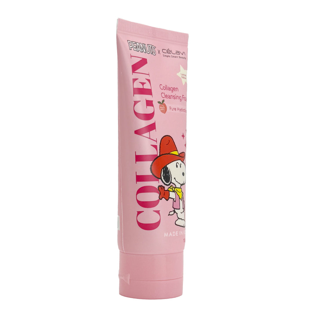 PEANUTS - 1PC COLLAGEN CLEANSING FOAM_WHITE PEACH 100g