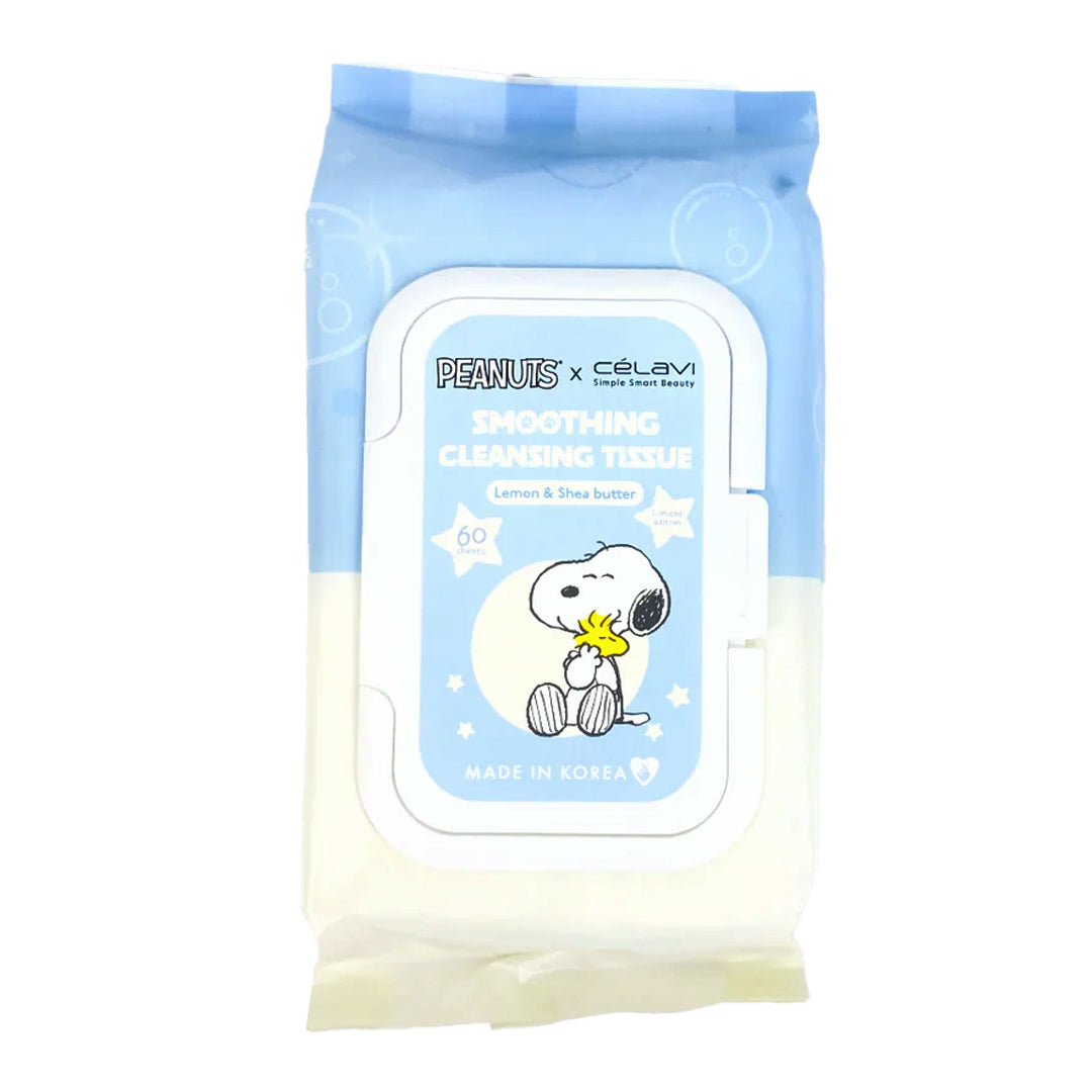 PEANUTS - 60PC MAKEUP REMOVER TISSUE_LEMON&SHEA BUTTER