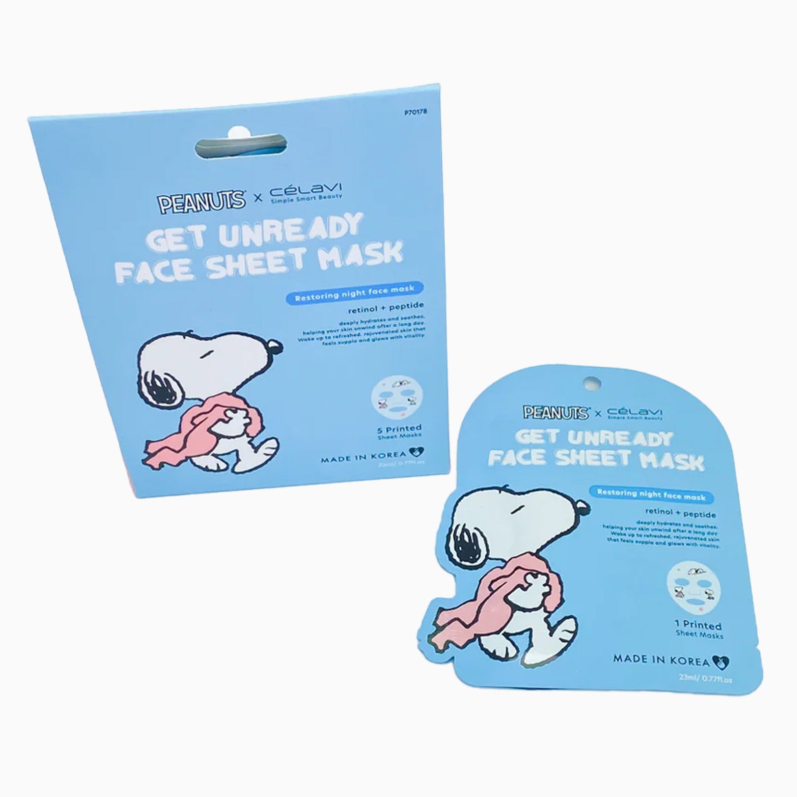 #P70178 - CACAHUETES - MASCARILLA FACIAL - 5 PIEZAS
