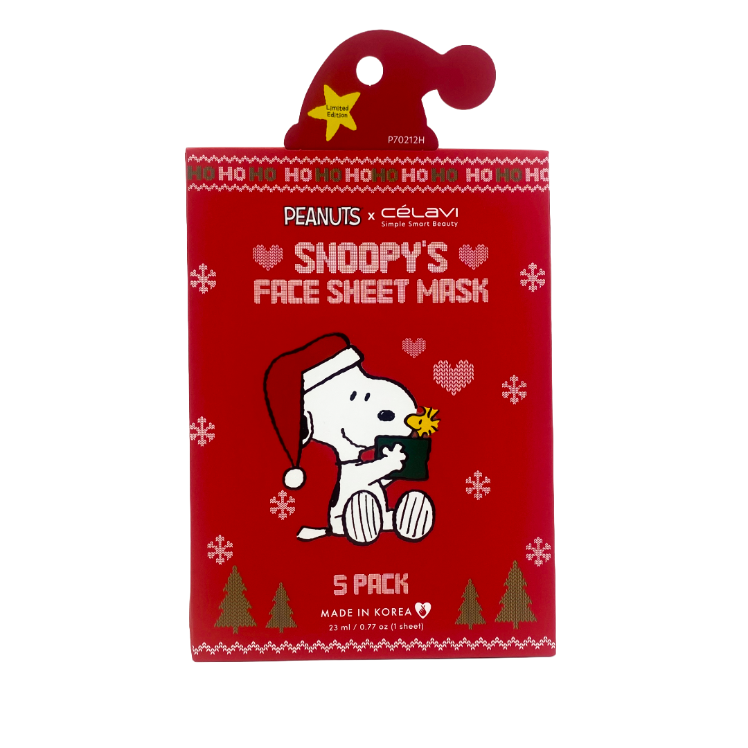 Peanuts Holiday 5 Pack Face Sheet Mask
