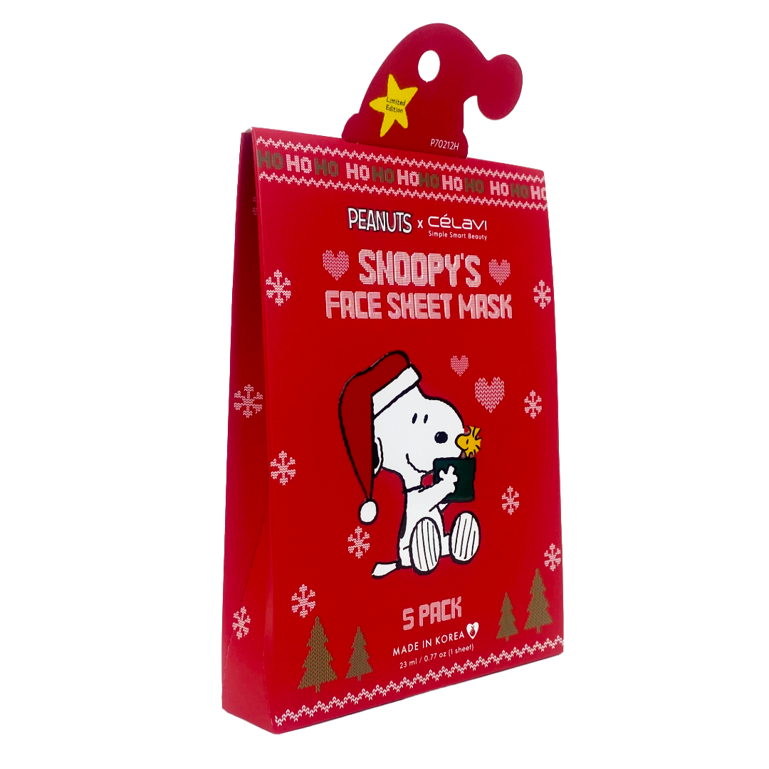 Peanuts Holiday 5 Pack Face Sheet Mask