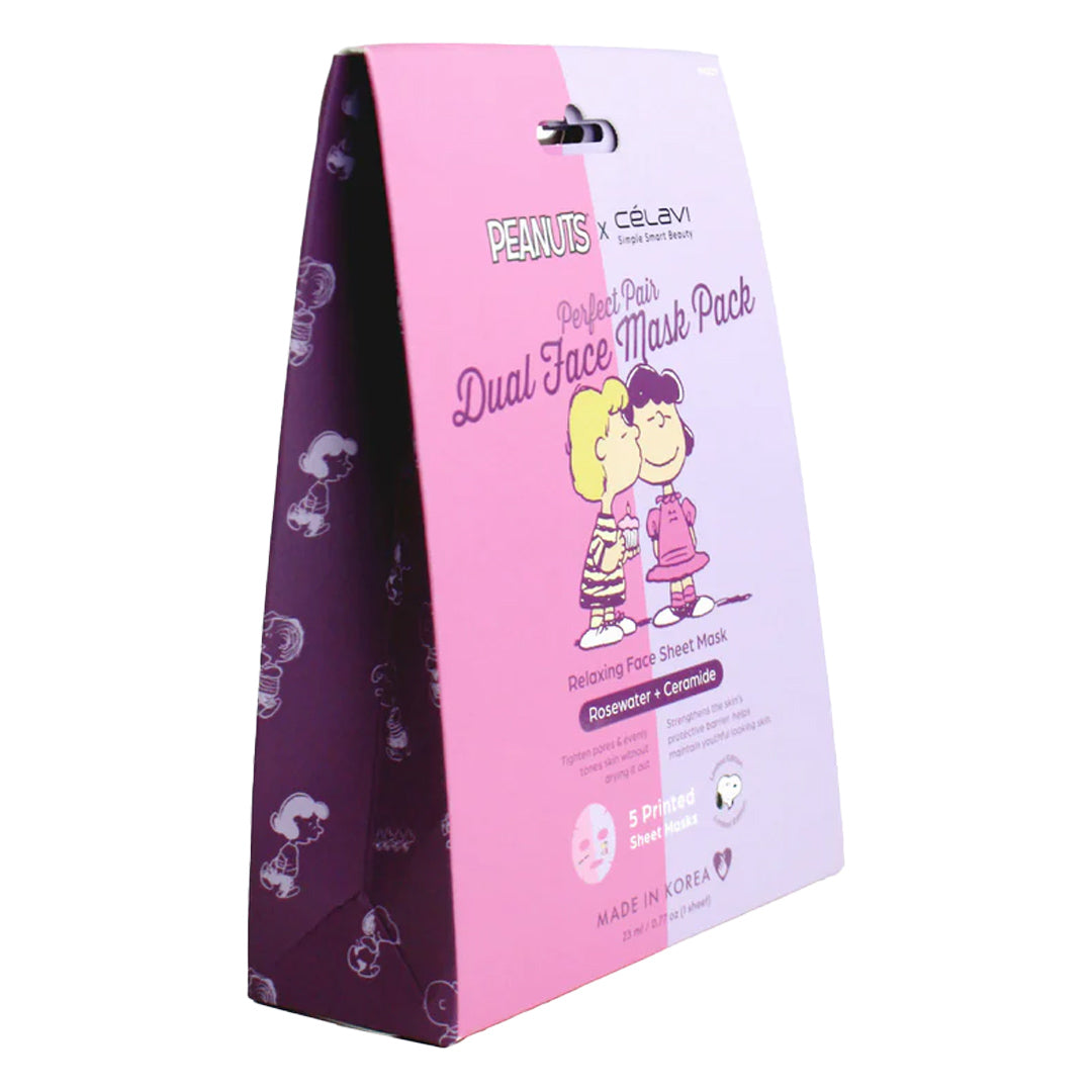 Peanuts Dual Face Mask 5 Pack - Rosewater + Ceramides