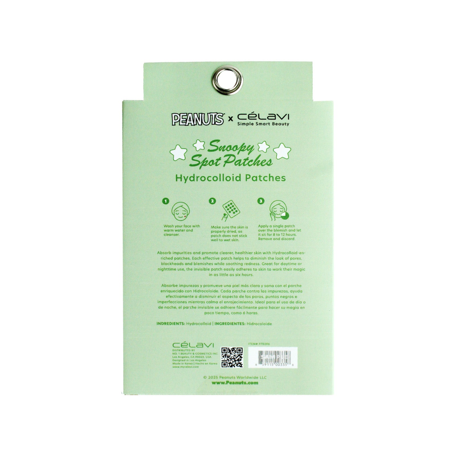 Celavi Peanuts 36 Spot Patches Green Theme
