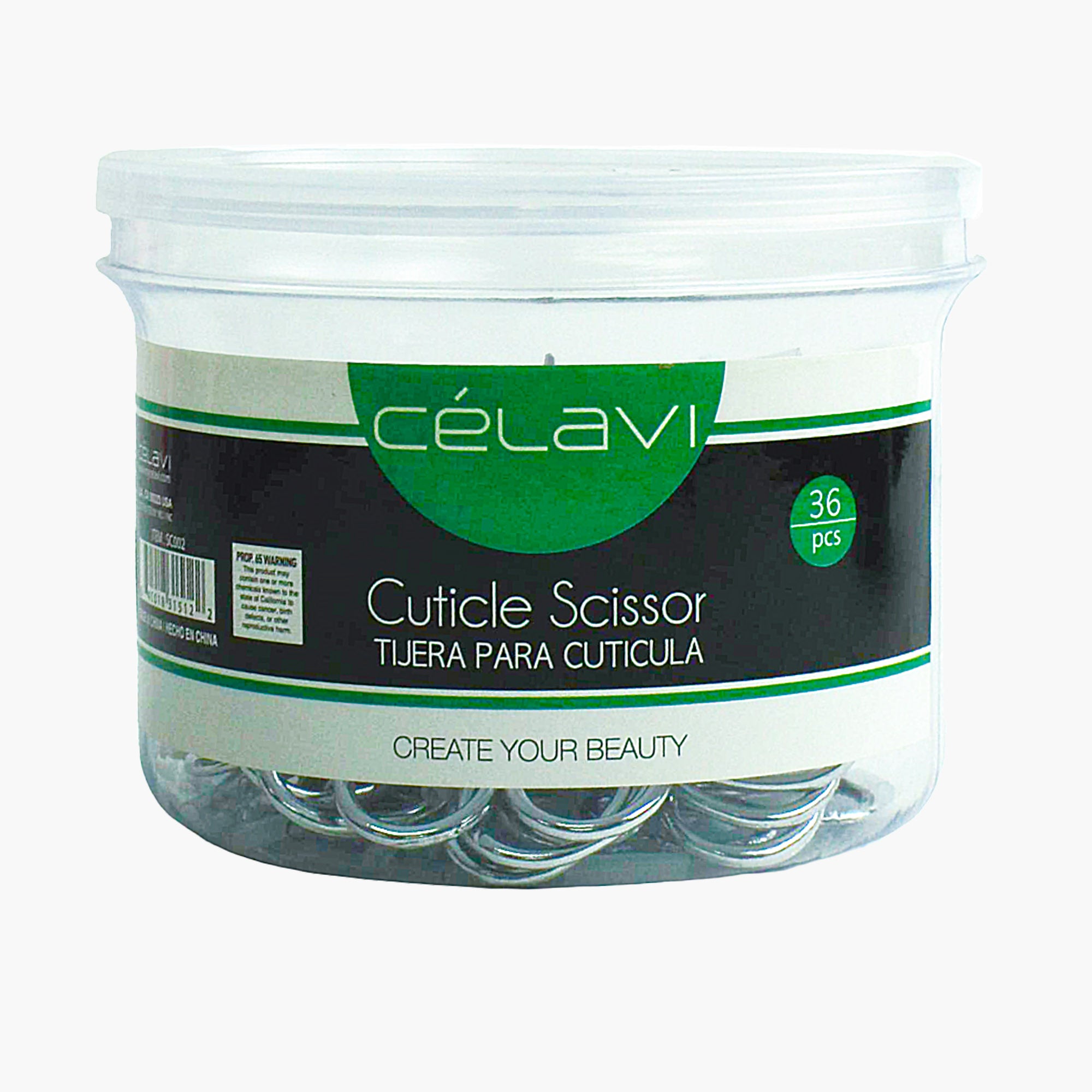 CEV 36PC CUTICLE SCISSOR 12CAN