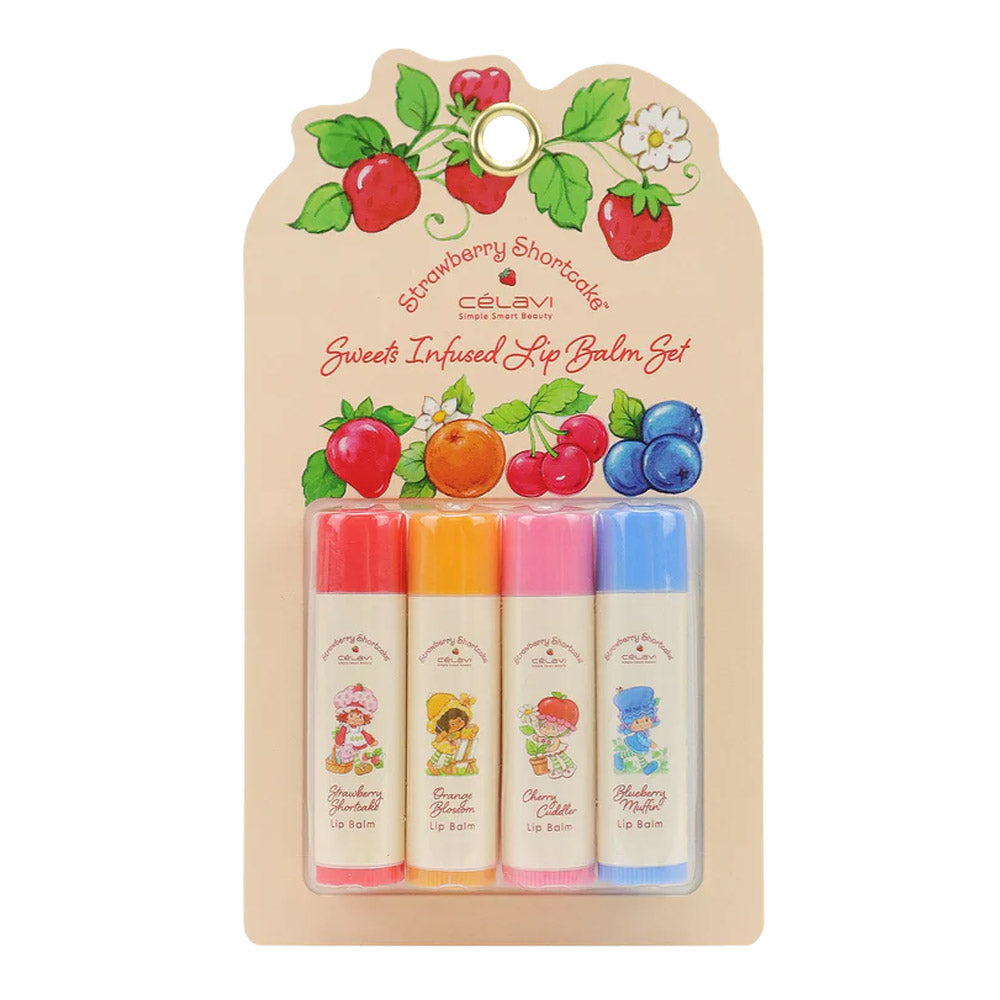 #SS45535 - SET DE 4 BÁLSAMOS LABIAL STRAWBERRY SHORTCAKE