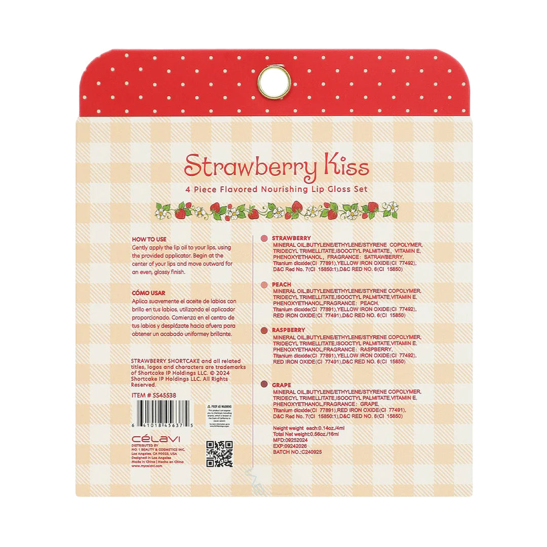 STRAWBERRY SHORTCAKE 4PC LIP GLOSS SET