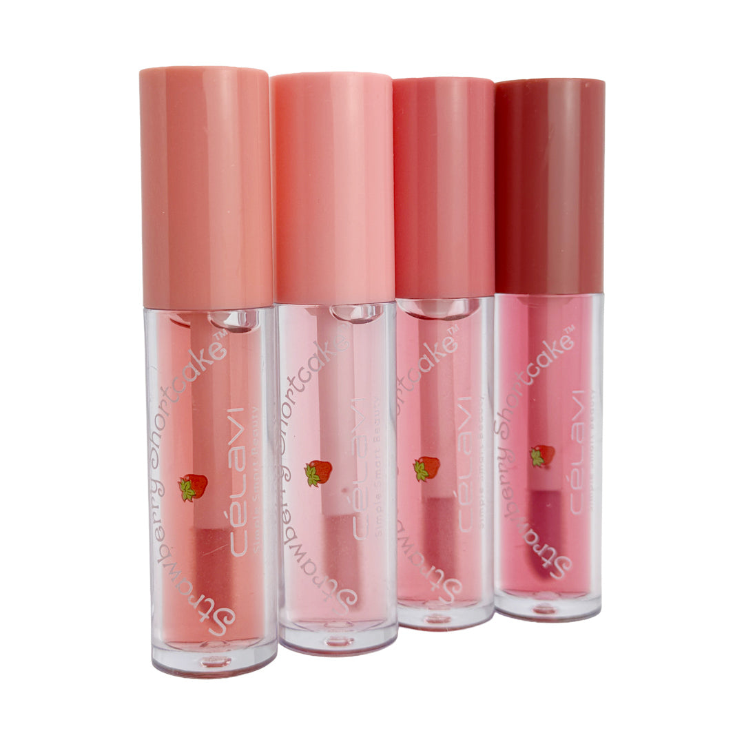 STRAWBERRY SHORTCAKE BERRY BESTIES4 PC FLOVORED NOURISHING LIP OIL SET