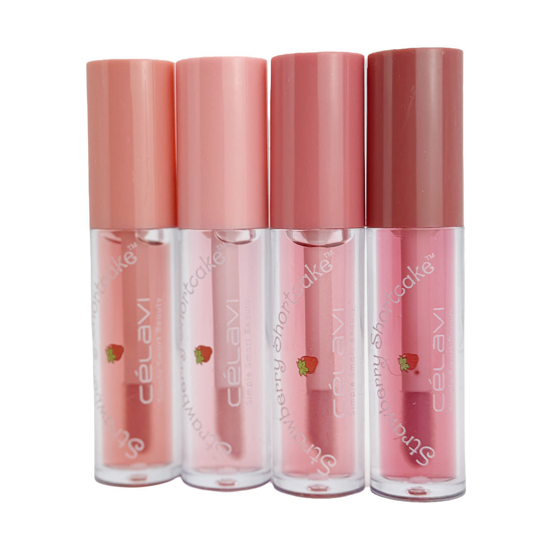 STRAWBERRY SHORTCAKE BERRY BESTIES4 PC FLOVORED NOURISHING LIP OIL SET