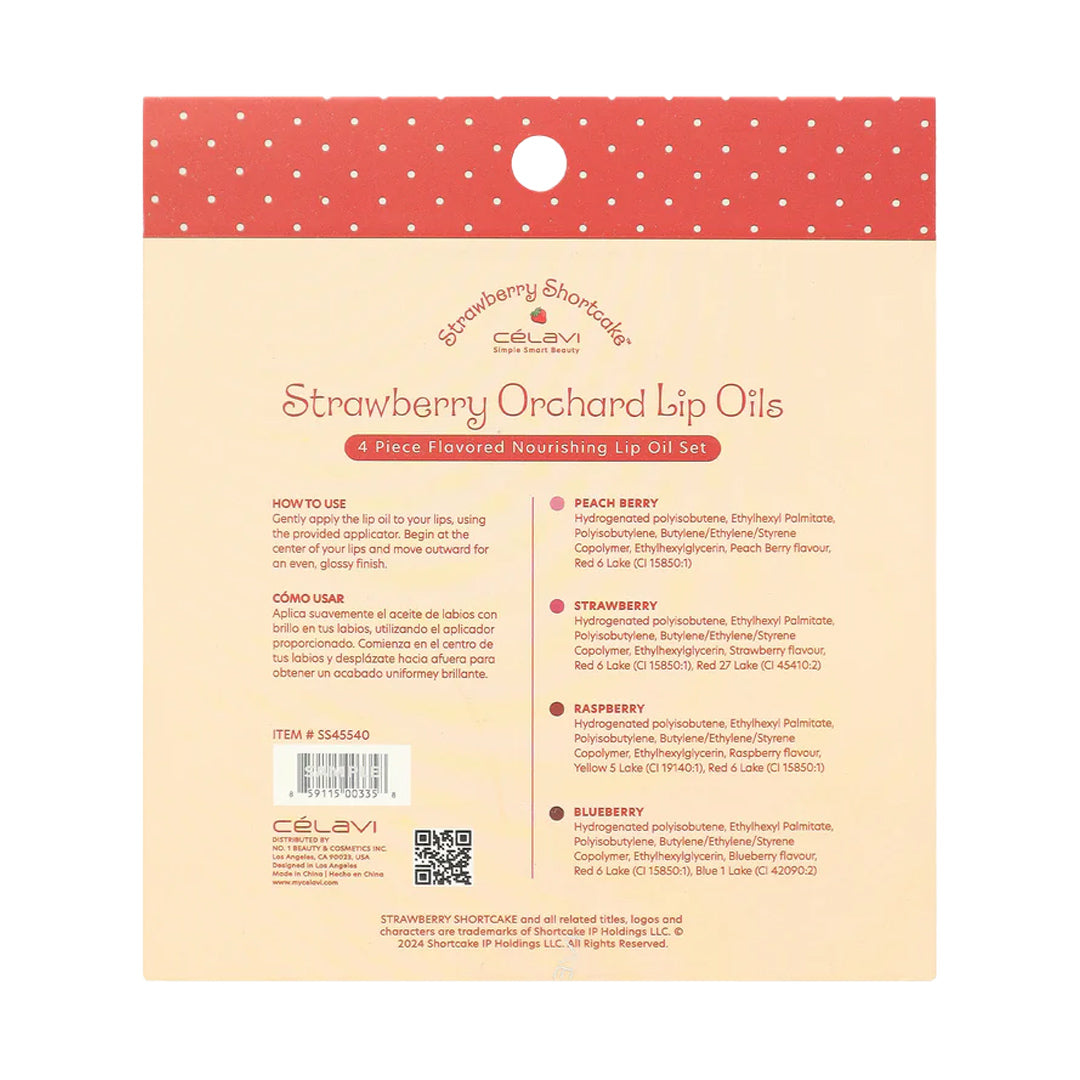STRAWBERRY SHORTCAKE 4PC LIP OIL SET
