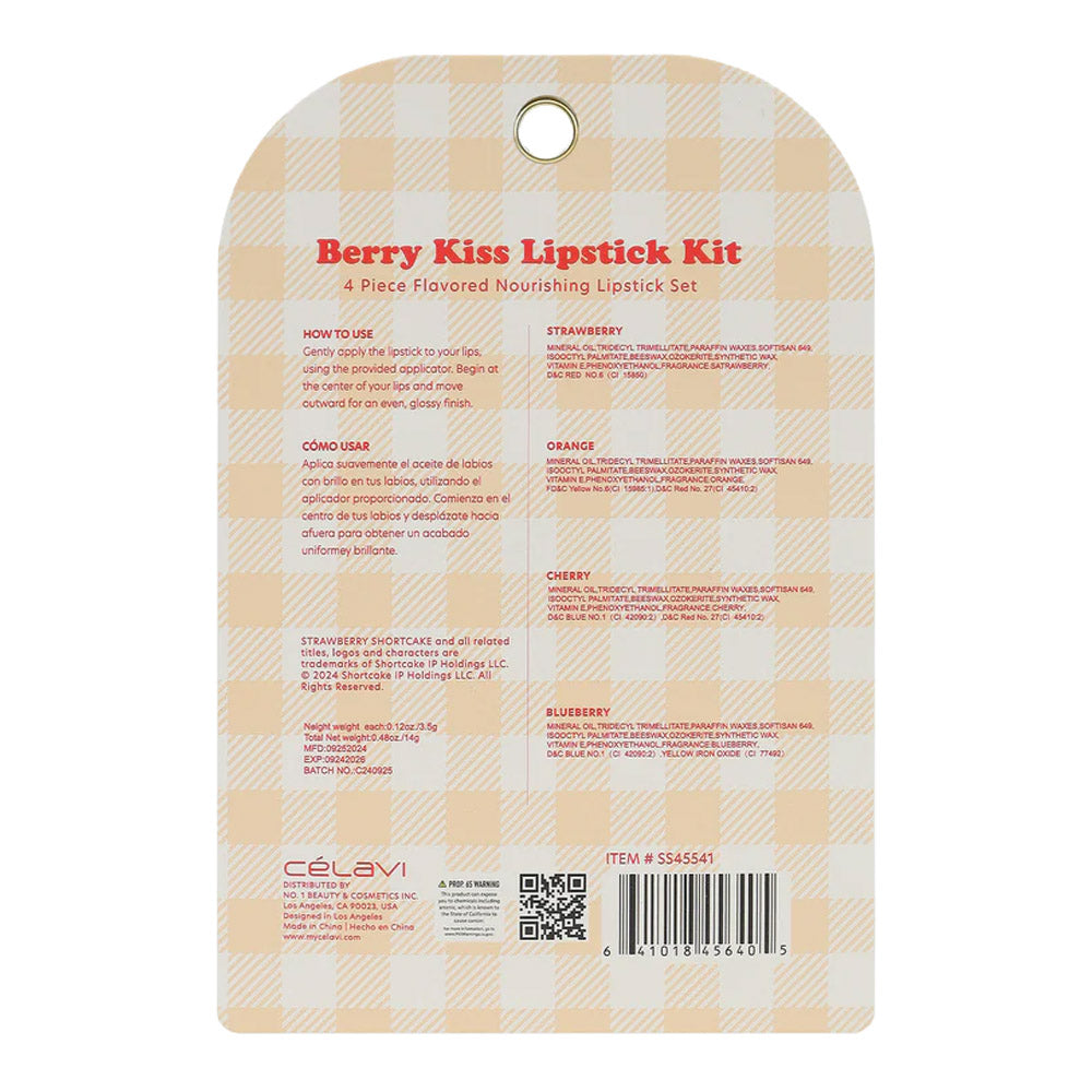 #SS45541 - SET DE 4 BARRAS DE LABIOS STRAWBERRY SHORTCAKE
