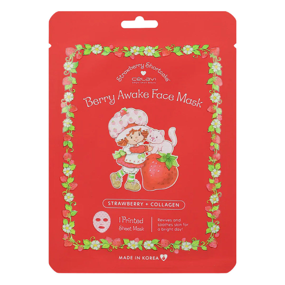 5PC STRAWBERRY SHORTCAKE FACE SHEET MASK