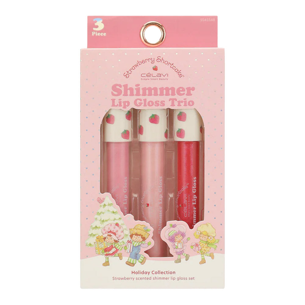 #SS45548 - BRILLO DE LABIOS BRILLANTE STRAWBERRY SHORTCAKE DE 3 PIEZAS