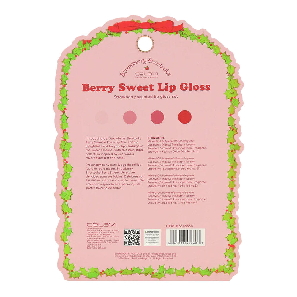 #SS45554 - SET DE 4 BRILLOS DE LABIOS STRAWBERRY SHORTCAKE