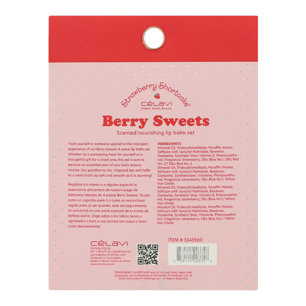 STRAWBERRY SHORTCAKE 4PC LIP BALM SET